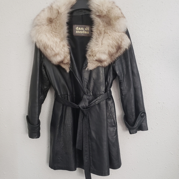 Jackets & Blazers - Vintage 1970's Black Dan Di Modes Leather Coat